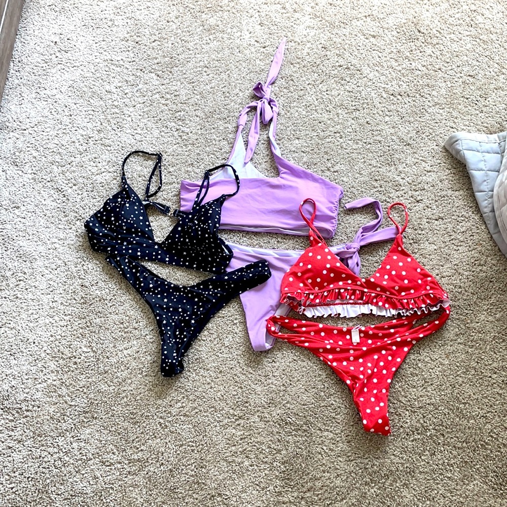Set of 3 Zaful/Shein Bathing Suits NWT